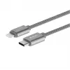Devia Gracious USB-C–Lightning laidas, 1 m, pilkas