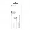 Devia Kintone Wired Earphones su 3,5mm lizdu, balta