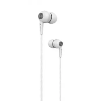 Devia Kintone Wired Earphones su 3,5mm lizdu, balta