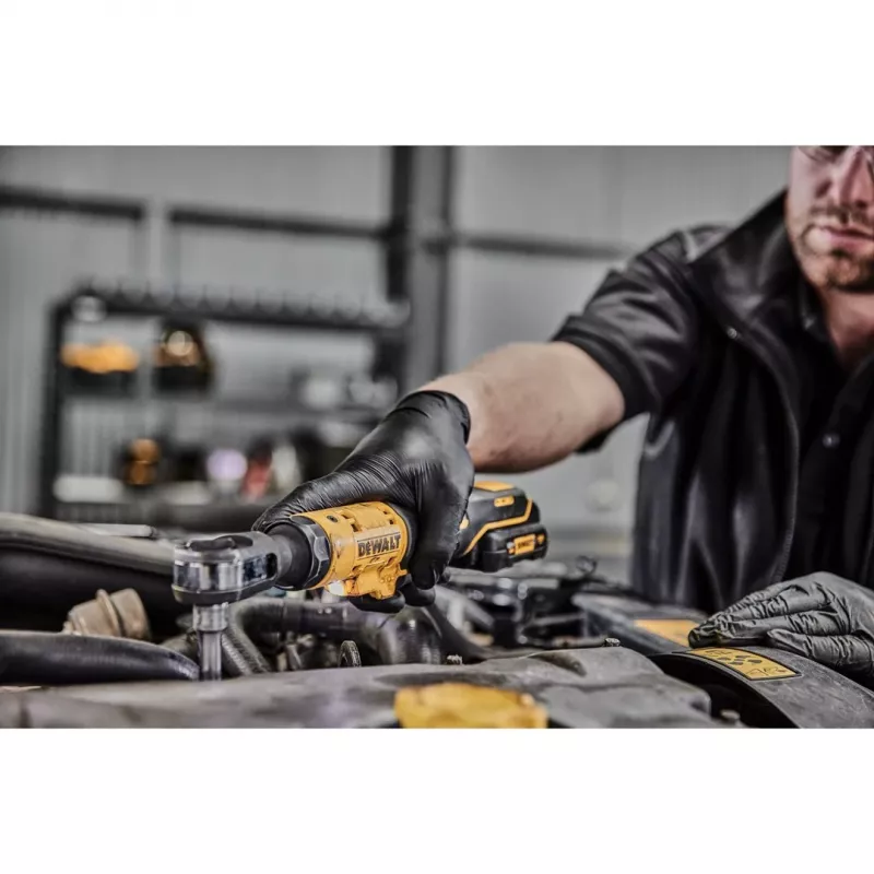 DEWALT 12V XR bešepetėlis 1/4 colio reketinis veržliaraktis DCF504N (be akumuliatoriaus ir įkroviklio)