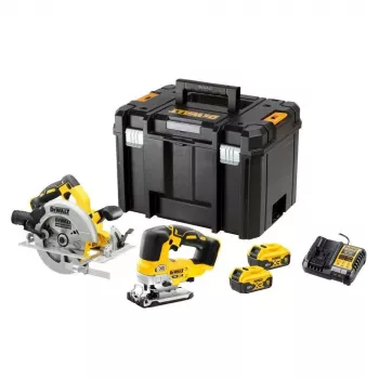 DEWALT 18V belaidis kombinuotas rinkinys DCK2012P2T (DCS570 + DCS334) 2x5.0Ah