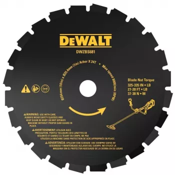 DEWALT 255 mm 24 dantų pjovimo diskas žoliapjovei, skirtas 54 V XR FlexVolt