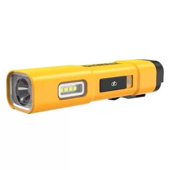 DEWALT BD-DCL183 LED žibintuvėlis 1300 liumenų, IPX4 apsauga nuo purslų, aviacinio aliuminio korpusas, juodas