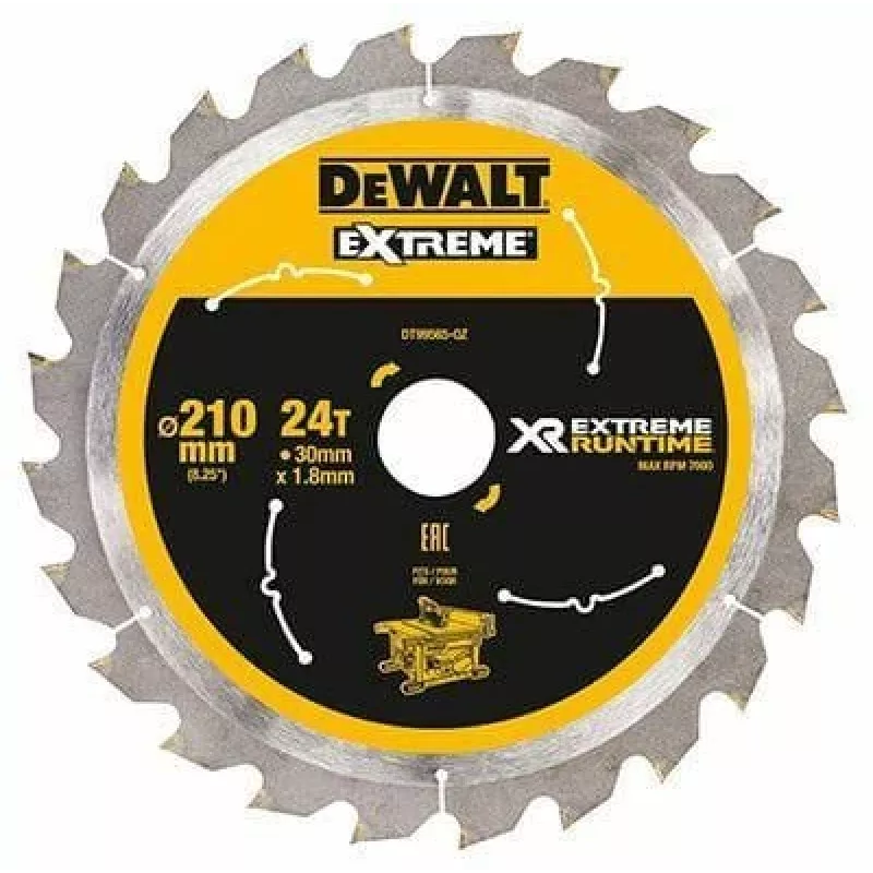 DEWALT Xtreme Runtime 210mm x 30mm 36T diskinis pjūklo diskas