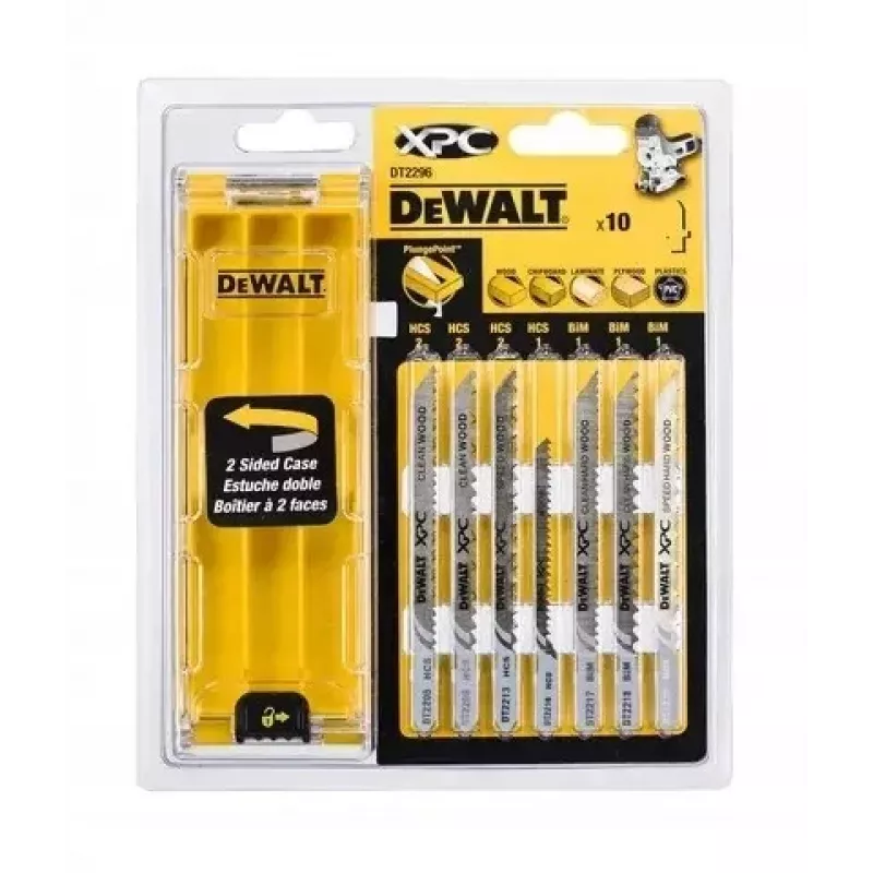 DEWALT Zest. XPC Blades paletinių peilių rinkinys, 5 vnt., nerūdijančio plieno ašmenys, medinės rankenos