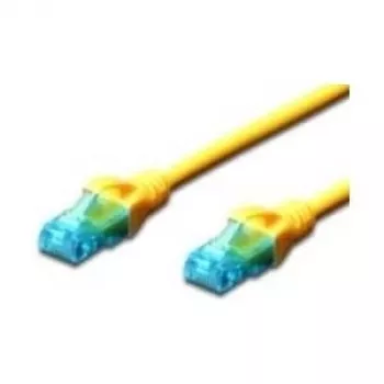 DIGITUS Cat 5e UTP tinklo patch kabelis RJ-45 male to male, 25 cm, geltonas DK-1512-0025/Y