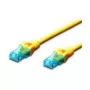 DIGITUS Cat 5e UTP tinklo patch kabelis RJ-45 male to male, 25 cm, geltonas DK-1512-0025/Y