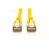 Digitus CAT 6A F/FTP Slim Patch Cable, 5 m, geltona, 10 vnt. pakuotė, LSZH, 10GBase-T, 500 MHz, Snagless