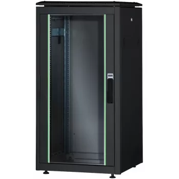 DIGITUS Unique 26U tinklo spinta 1342x600x1000mm juoda (laisvai pastatoma, stiklo durys)