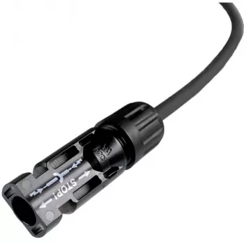 DIVERSE Solar Extension Cable 6mm², Male-Female 0,5m, Black