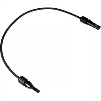DIVERSE Saulės energijos prailginimo kabelis 6mm², MC4 kištukas-lizdas, 1 metras, juodas
