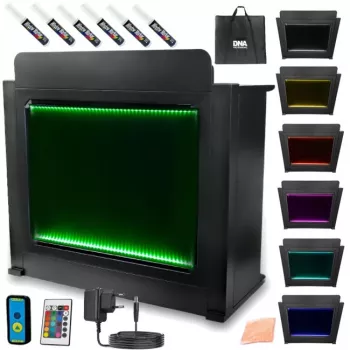 DJ stovas su stalu ir apšvietimu DJ Table XL BK Booth Stand with Lighting