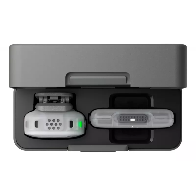 DJI Mic Mini 2S belaidė mikrofonų sistema (1 siųstuvas + 1 mobilus imtuvas + įkrovimo dėklas)