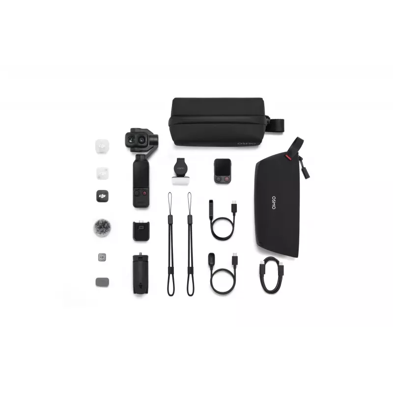 DJI Osmo Pocket 4P Vlog Combo 4K kamera, juoda