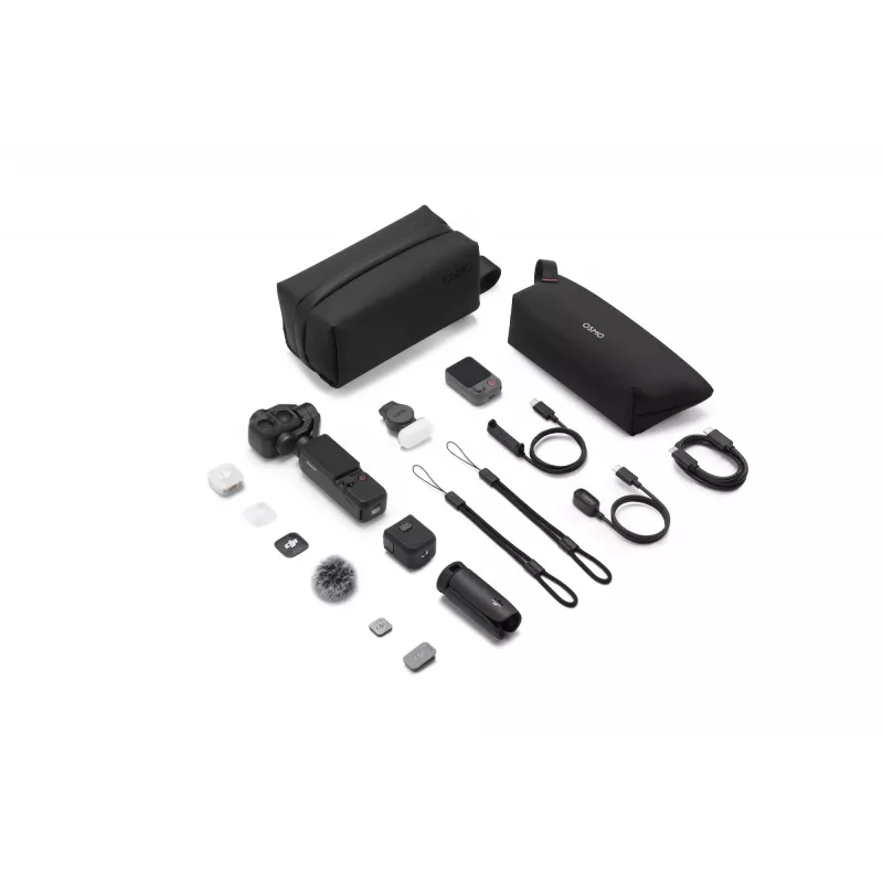 DJI Osmo Pocket 4P Vlog Combo 4K kamera, juoda