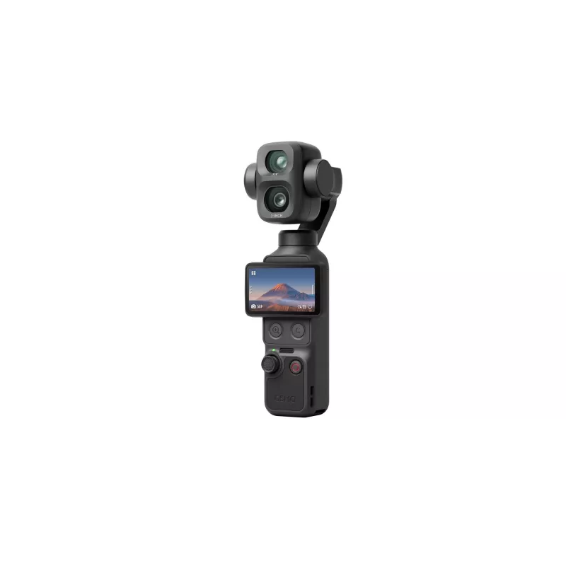 DJI Osmo Pocket 4P Standard Combo – 1 colio CMOS 4K120fps 3 ašių gimbal kamera, 2 inch pasukamas jutiklinis ekranas, 37MP nuotrauka, 240fps sulėtintas vaizdas, Wi-Fi/Bluetooth, 160 min baterija