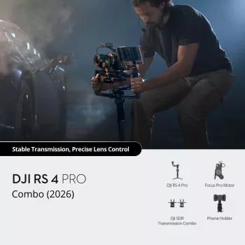 DJI RS 4 Pro Combo 2026 gimbal stabilizatorius su vaizdo siųstuvu ir Focus Pro varikliu