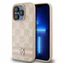 DKNY odinis dėklas su šachmatų raštu ir dryžiais iPhone 15 Pro Max - rožinis