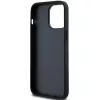 DKNY Leather Mono Stripe & Metal Logo dėklas, skirtas Apple iPhone 14 Pro - juodas