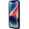 DKNY Leather Mono Stripe & Metal Logo dėklas, skirtas Apple iPhone 14 Pro - juodas