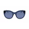 DKNY moteriški drugelio formos akiniai nuo saulės DK517S-400 mėlyni acetatiniai rėmeliai su pilkais gradientiniais lęšiais 52 mm