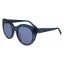 DKNY moteriški drugelio formos akiniai nuo saulės DK517S-400 mėlyni acetatiniai rėmeliai su pilkais gradientiniais lęšiais 52 mm