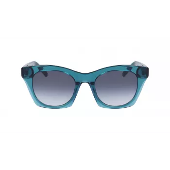 DKNY moteriški akiniai nuo saulės DK541S-430 Havana acetatinis rėmelis rudi gradientiniai lęšiai 51 mm