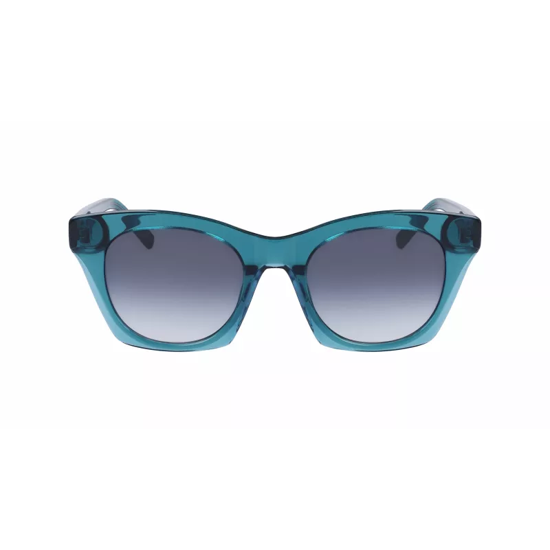 DKNY moteriški akiniai nuo saulės DK541S-430 Havana acetatinis rėmelis rudi gradientiniai lęšiai 51 mm