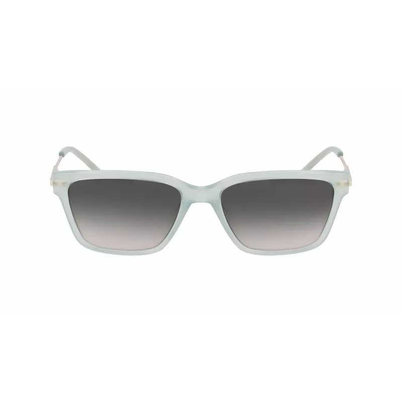 DKNY Women's DK713S Akiniai nuo saulės - Rudi Havana stačiakampis rėmelis su rudais gradientiniais lęšiais - 56 mm lęšio plotis