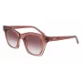 DKNY moteriški akiniai nuo saulės DK541S-265 Brown Havana Square Acetate Frame su Brown Gradient Polycarbonate lęšiais 51/21/140 mm