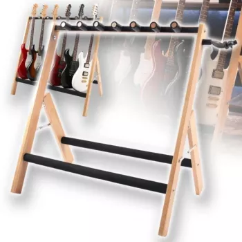 DNA PROFESSIONAL DNA GS5 5-Gitarų Stovas Kelioms Gitaroms Juodas