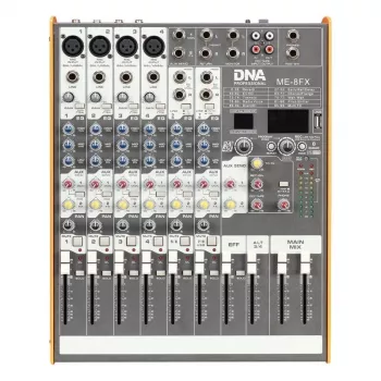 DNA PROFESSIONAL DNA ME-8FX garso maišytuvas, 8 kanalų, USB, Bluetooth