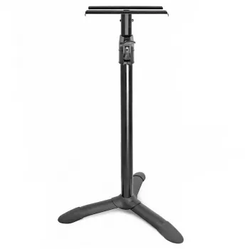DNA PROFESSIONAL DNA MON 2 pora stovų studijiniams monitoriams - juoda, reguliuojamas aukštis 800-1300 mm, 20 kg talpa