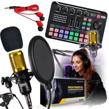 Išorinė garso plokštė / garso sąsaja DNA Studio Set su Bluetooth, DSP efektais, fantominiu maitinimu, USB-C ir baterija