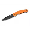 Dönges Professional Rescue Knife su diržo pjovikliu ir stiklo daužikliu, iš dalies dantytu Drop Point peiliuku, aliuminio rankena, juoda, 205 mm atidarytas