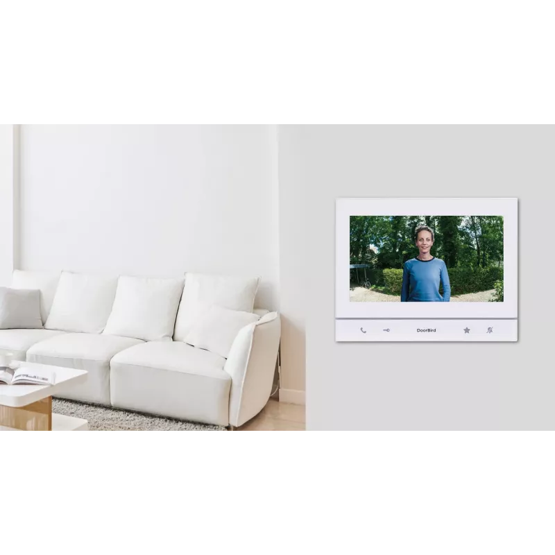 DoorBird A1103 IP vaizdo vidaus stotelė Polar White Edition su 7 inch IPS talpiniu jutikliniu ekranu, Fast Ethernet, PoE