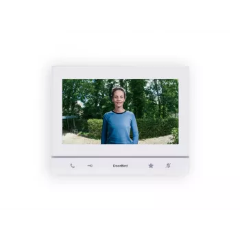 DoorBird A1103 IP vaizdo vidaus stotelė Polar White Edition su 7 inch IPS talpiniu jutikliniu ekranu, Fast Ethernet, PoE