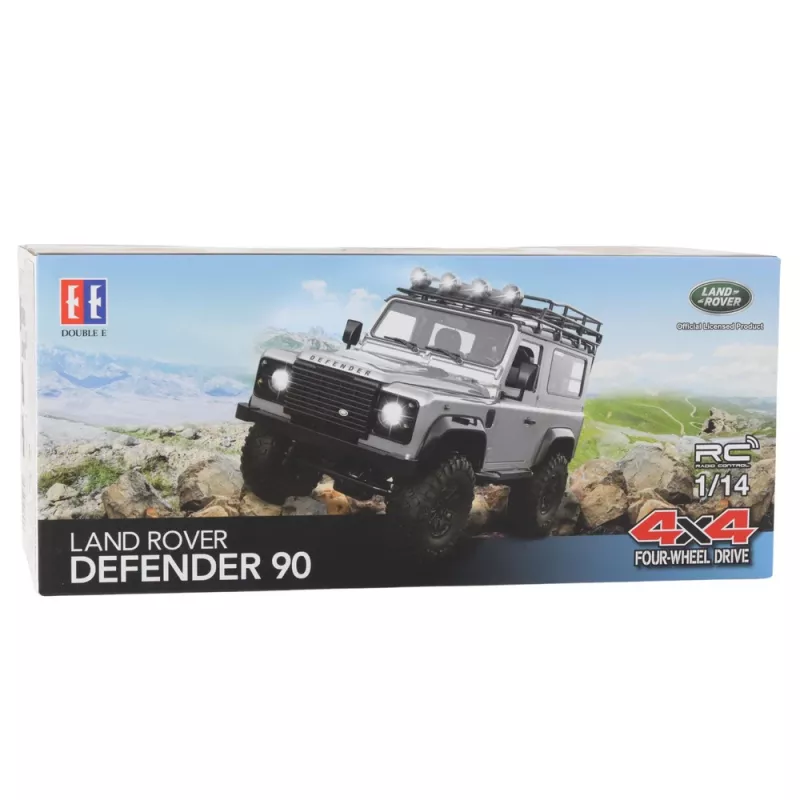 Double E nuotoliniu valdymu visureigis RC Land Rover Defender 90 raudonas 1:14