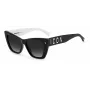 DSQUARED2 ICON0006S80S moteriški akiniai nuo saulės – juodas acetatinis rėmelis, pilki lęšiai, 53 mm