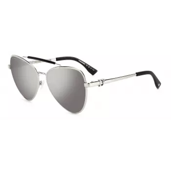 DSQUARED2 moteriški akiniai nuo saulės D2-0093-S-10 juodi acetatiniai kvadratiniai rėmai pilki lęšiai 60/17/140 mm