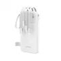 Dudao K11 10000mAh Powerbank su integruotais laidais balta