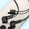 DUDAO X3C 1,2 m laidiniai USB-C ausinukai - juodi