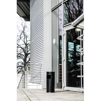 DURABLE 3330-01 apvali metalinė šiukšliadėžė, 17 l, sidabrinė