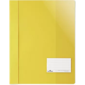 DURABLE A4+ ataskaitų segtuvas su etikečių langeliu 90x57 mm, permatomas, 25 vnt. 269004