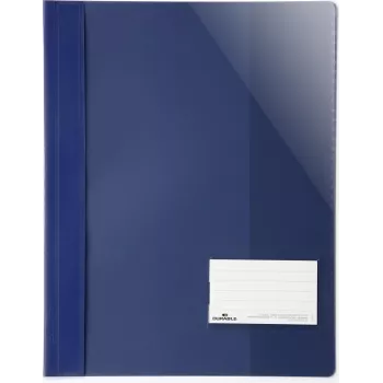 DURABLE A4+ ataskaitų segtuvas su žymėjimo langeliu 90x57 mm, permatomas, 25 vnt. paketas 269007