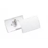 DURABLE CLICK FOLD vardinių kortelių laikiklis su kombinuotu segtuku, 90 x 54 mm, permatomas, 25 vnt. pakelis (821419)