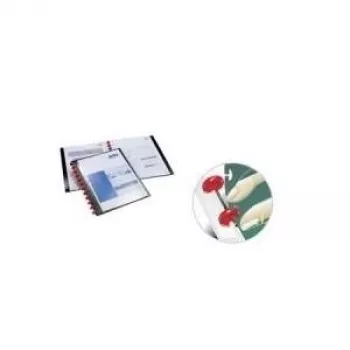 DURABLE DURALOOK® EASY PLUS A4 dokumentų segtuvas su 20 kišenėmis, juodas, 242701