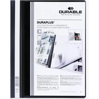 DURABLE DURAPLUS prezentacinė aplankas A4+ permatomas PP, 25 vnt. paketas, 257901