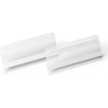 DURABLE HARD COVER lipni etikečių kišenė 150 x 67 mm, permatoma, 50 vnt. pakelyje 118119