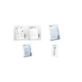 DURABLE L formos A4 portretinio formato stovas, permatomas akrilas, 2 vnt. 859619